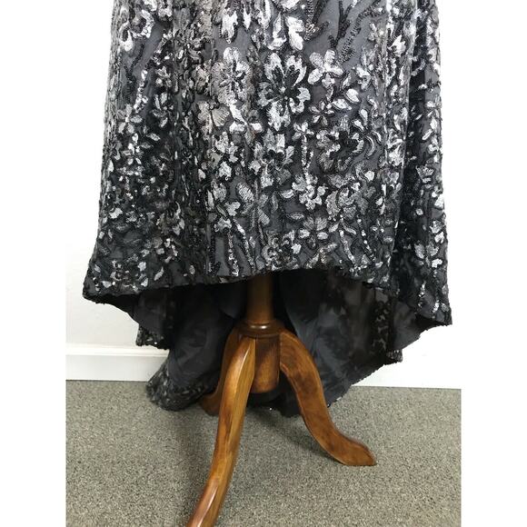 NWT Calvin Klein Floral Sequin Asymmetrical Dress size 6 Prom Wedding Guest - Picture 6 of 12